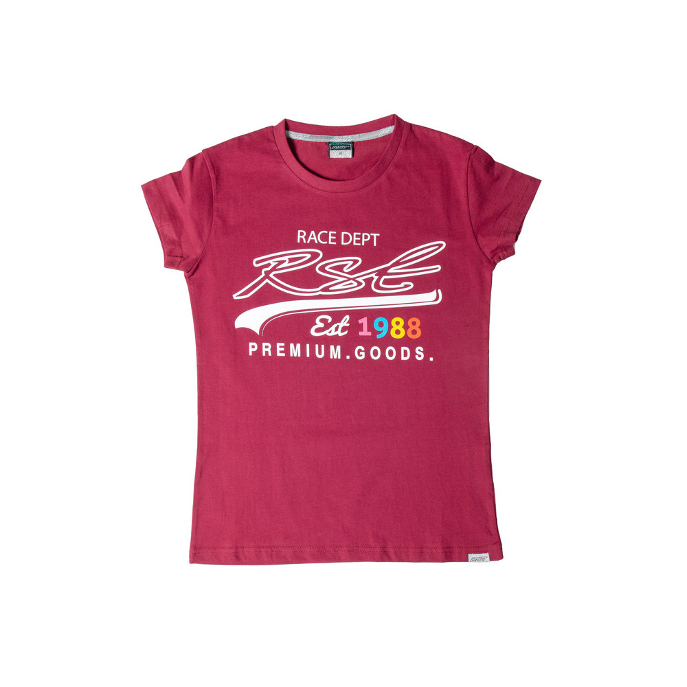 T-shirt femme RST Premium Goods - blanc/bordeaux taille S