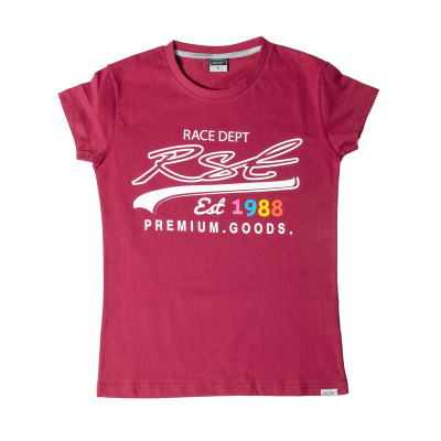 T-shirt femme RST Premium Goods - blanc/bordeaux taille S