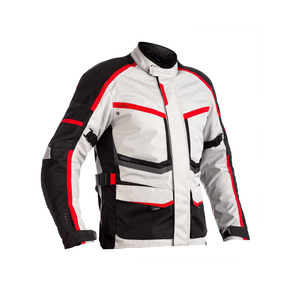 Veste RST Maverick textile - argent/noir/rouge taille S