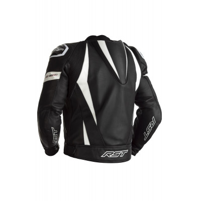 Blouson RST Tractech EVO 4 cuir - noir bandes blanches taille M