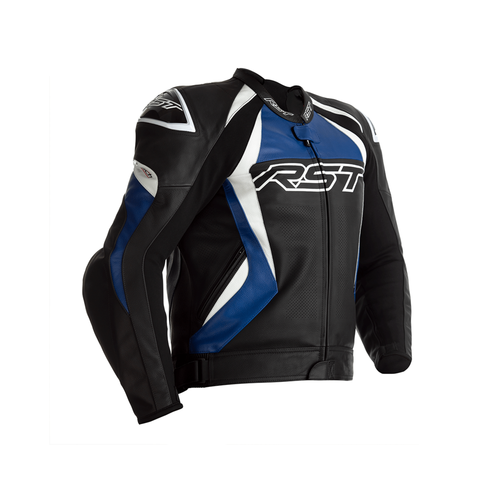 Veste RST Tractech EVO 4 cuir - noir/bleu/blanc taille XXL