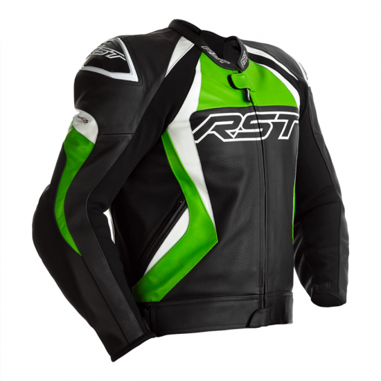 Veste RST Tractech EVO 4 cuir - noir/vert/blanc taille XXL