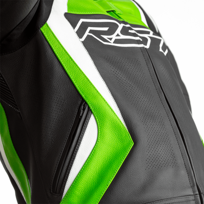 Veste RST Tractech EVO 4 cuir - noir/vert/blanc taille XXL