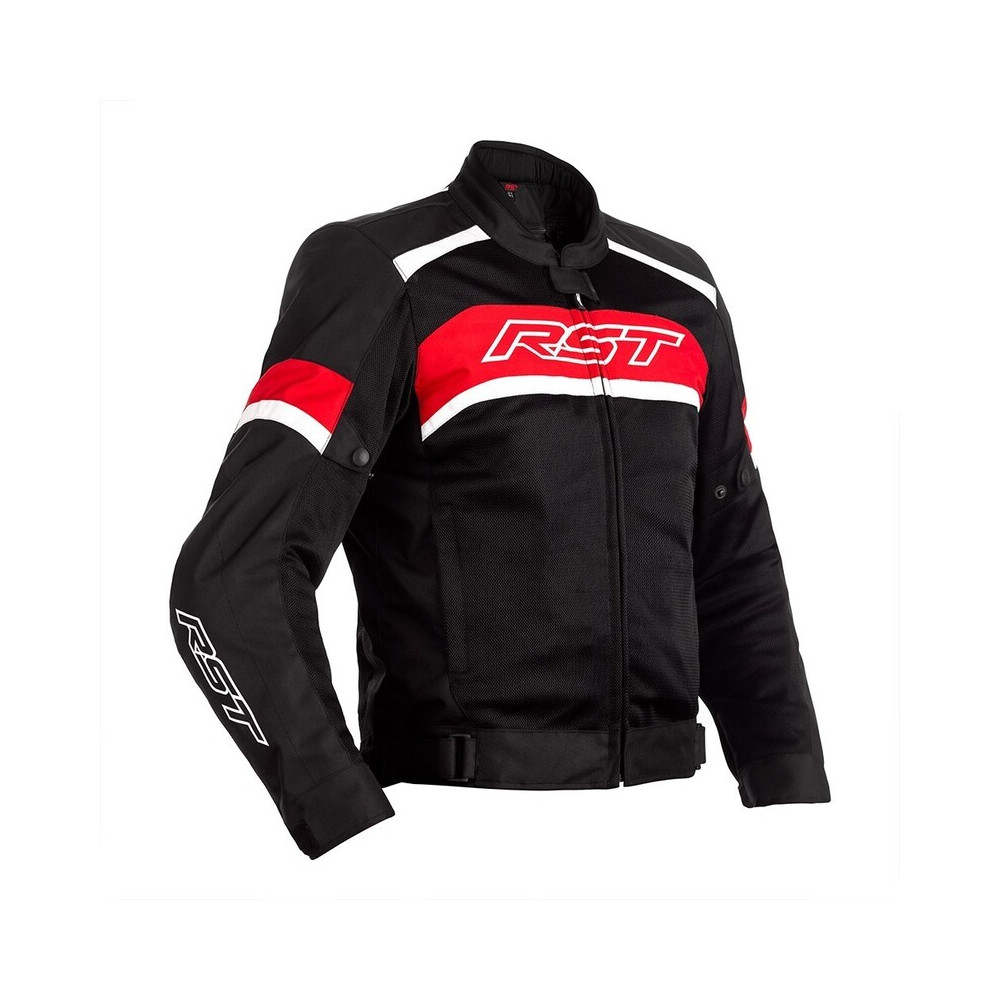 Blouson RST Pilot CE textile - noir/rouge taille XL