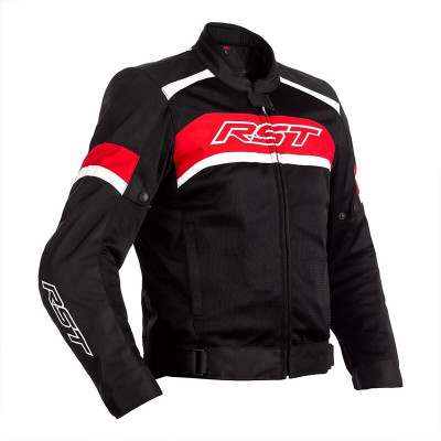 Blouson RST Pilot CE textile - noir/rouge taille XL