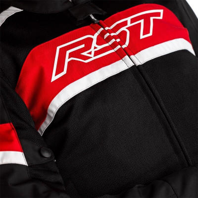 Blouson RST Pilot CE textile - noir/rouge taille 3XL