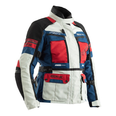 Veste RST Adventure femme textile - Ice/bleu/rouge taille XL