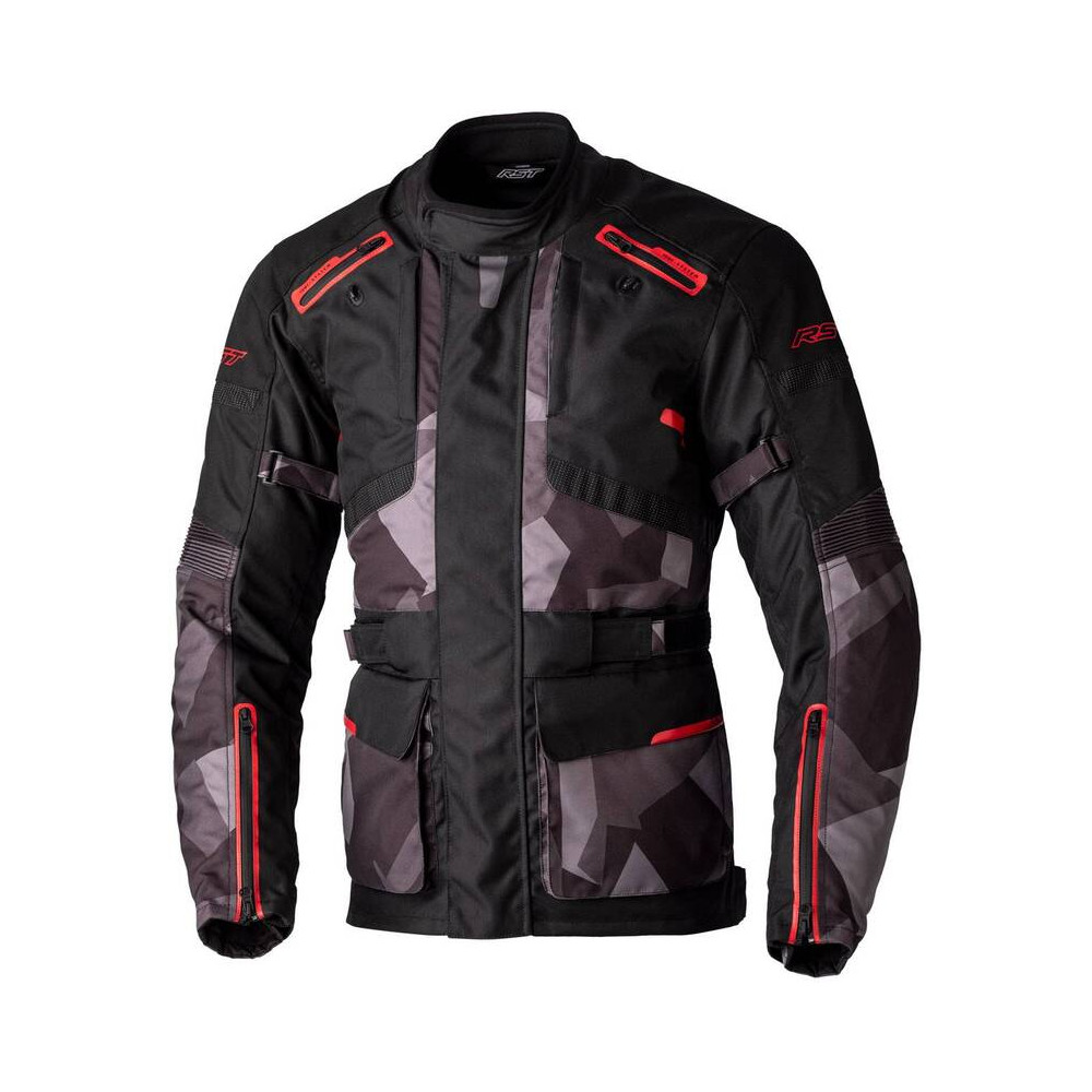 Veste RST Endurance CE textile - noir/camo/rouge taille S