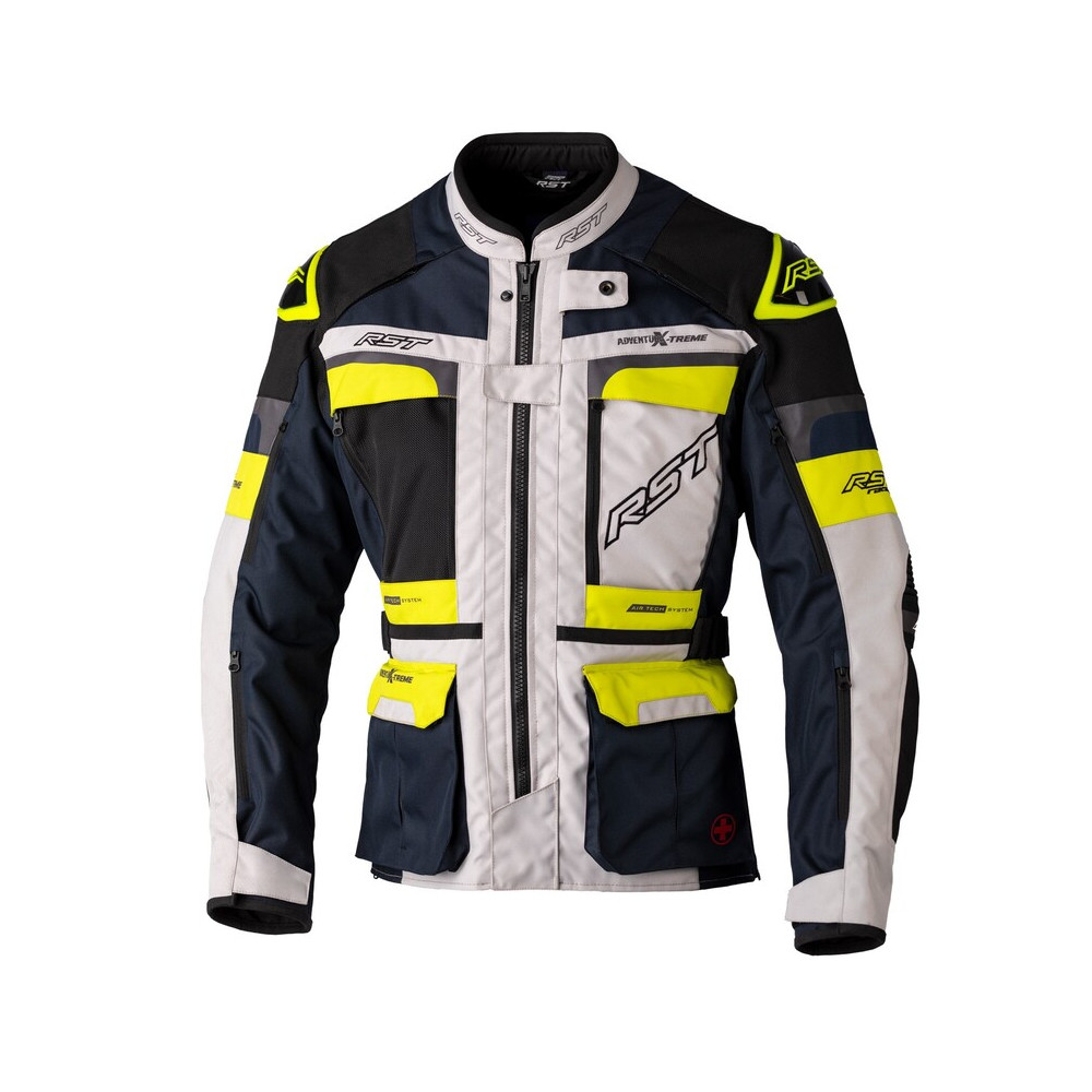 Veste RST Race Dept Adventure X-Trem CE textile - argent/navy/jaune taille 3XL