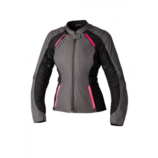 Veste femme RST Ava CE textile - argent/noir/rose fluo taille XL