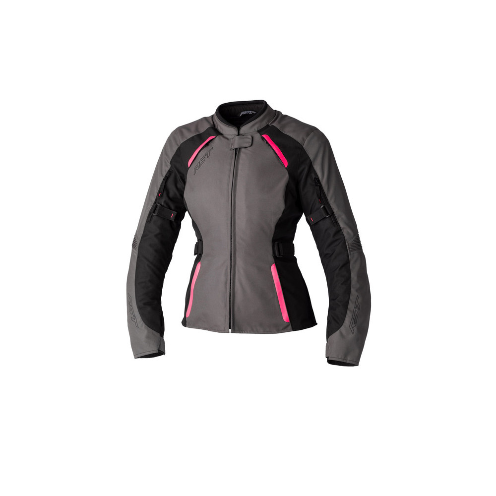 Veste femme RST Ava CE textile - argent/noir/rose fluo taille XL