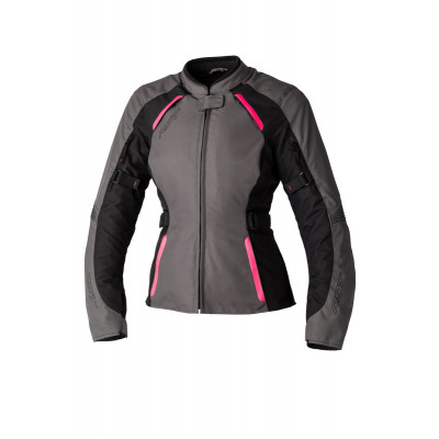 Veste femme RST Ava CE textile - argent/noir/rose fluo taille XL