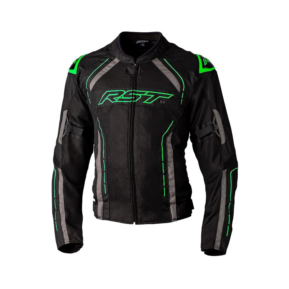 Veste RST S1 Mesh CE textile - noir/vert fluo taille S