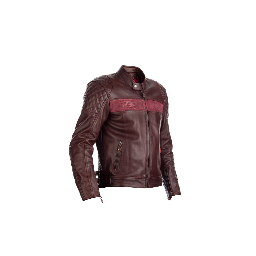 Blouson RST IOM TT Brandish cuir - rouge taille M