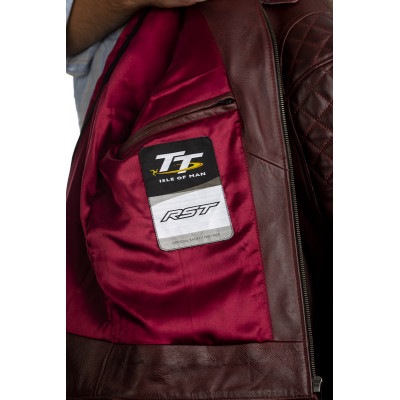 Blouson RST IOM TT Brandish cuir - rouge taille S