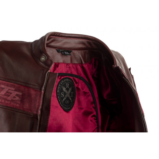 Blouson RST IOM TT Brandish cuir - rouge taille L