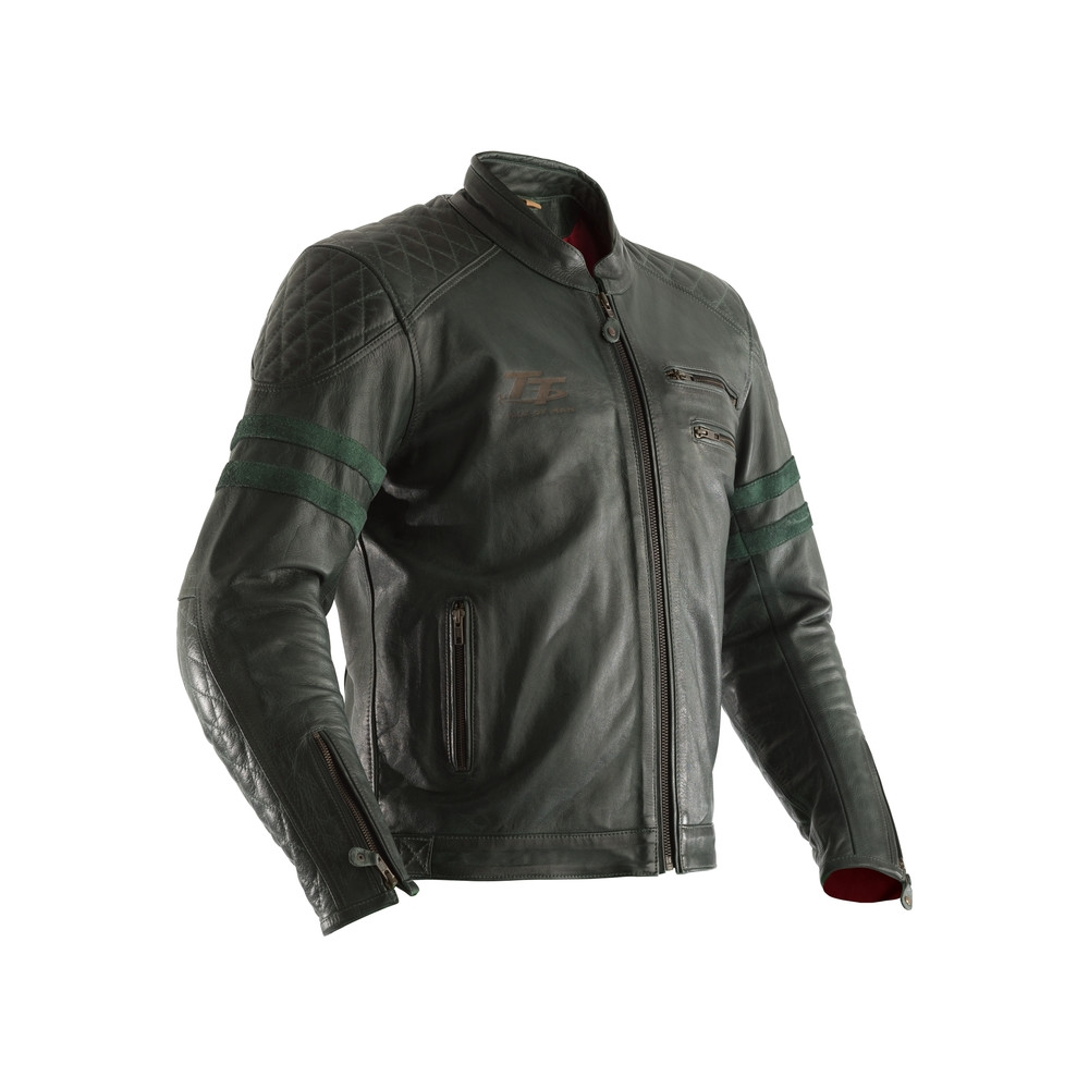 Veste RST IOM TT Hillberry CE cuir - vert taille 2XL