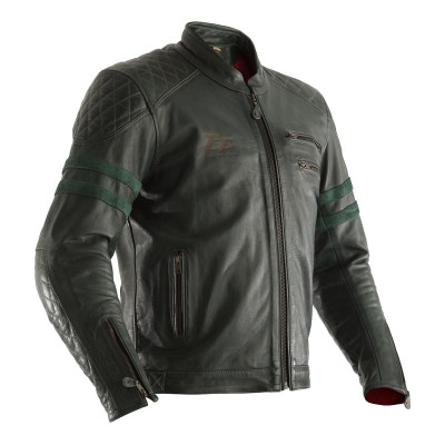 Veste RST IOM TT Hillberry CE cuir - vert taille 2XL