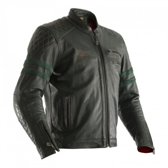 Veste RST IOM TT Hillberry CE cuir - vert taille L