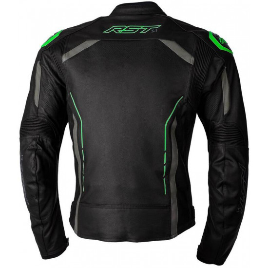 Veste RST S1 CE cuir - noir/gris/vert fluo taille S