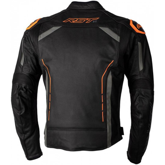 Veste RST S1 CE cuir - noir/gris/orange fluo taille S