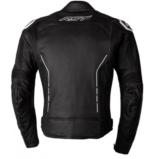 Veste RST S1 CE cuir - noir/noir/blanc taille M