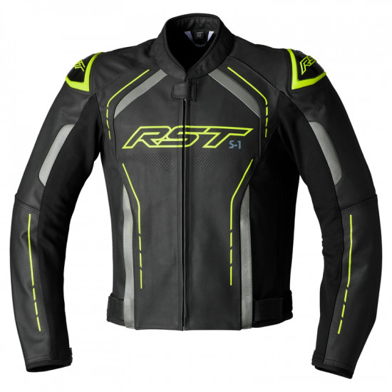 Veste RST S1 cuir homme - Neon yellow