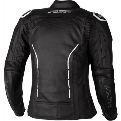 Veste femme RST S1 CE cuir - noir/blanc taille S