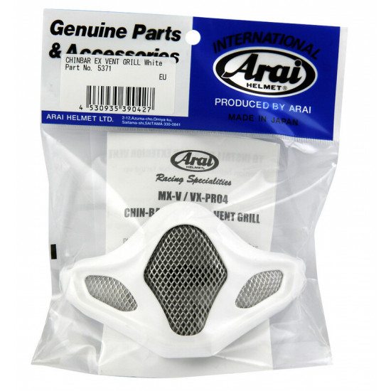 Ventilation menton ARAI grille extérieure White pour casque MX-V