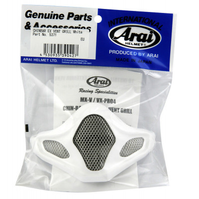 Ventilation menton ARAI grille extérieure White pour casque MX-V