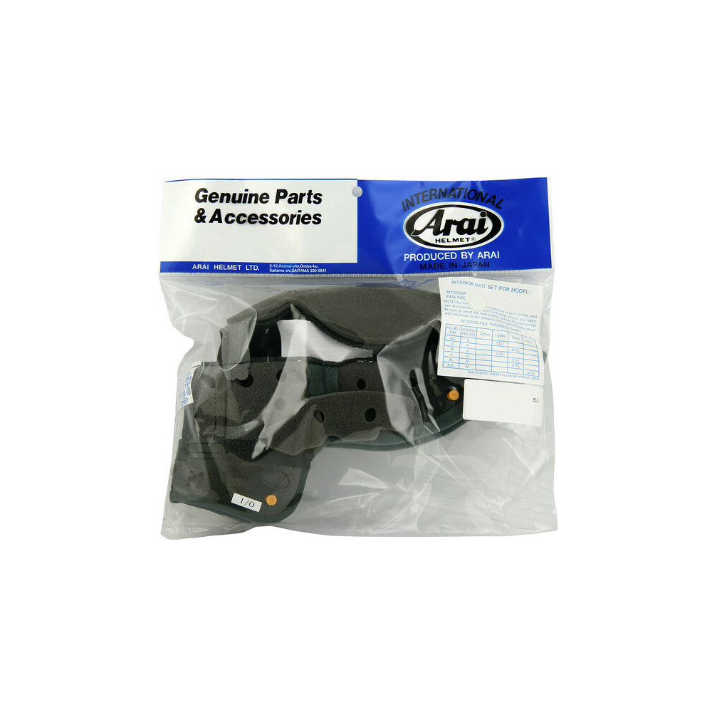 Coiffe intérieure ARAI Dry-Cool taille XS/S 10mm (épaisseur standard XS) pour casques Rebel/Chaser-V/Chaser-V PRO