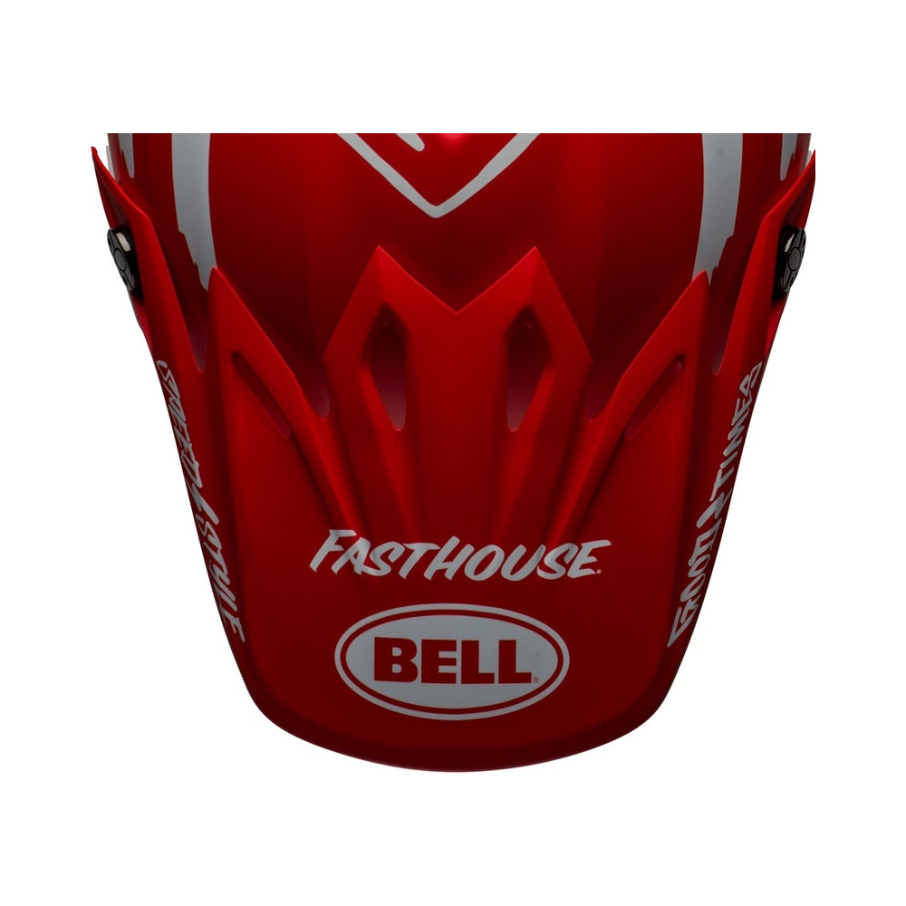 Visière BELL Moto-9 MIPS® Fasthouse Signia Matte Red/White