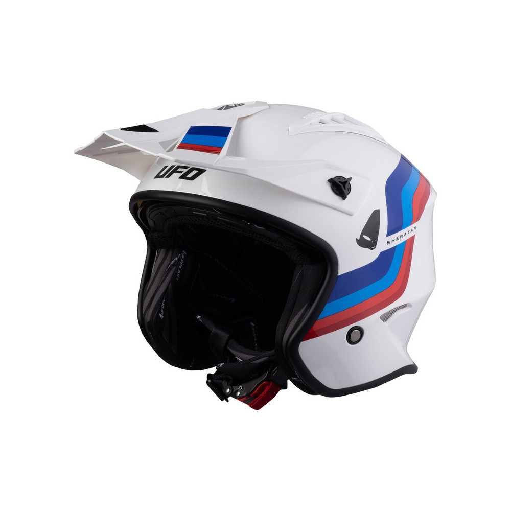 Casque UFO Sheratan - blanc/bleu/rouge