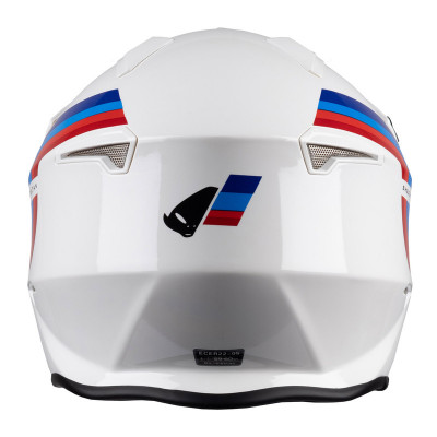 Casque UFO Sheratan - blanc/bleu/rouge