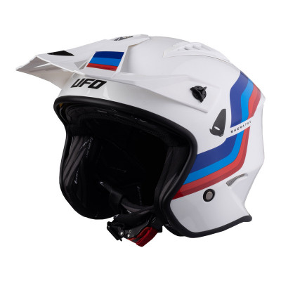 Casque UFO Sheratan - blanc/bleu/rouge