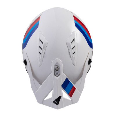 Casque UFO Sheratan - blanc/bleu/rouge