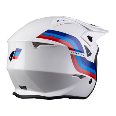 Casque UFO Sheratan - blanc/bleu/rouge