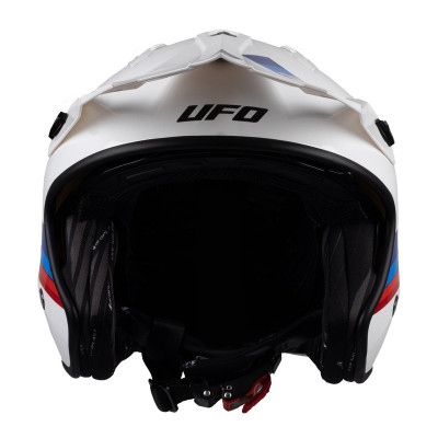 Casque UFO Sheratan - blanc/bleu/rouge