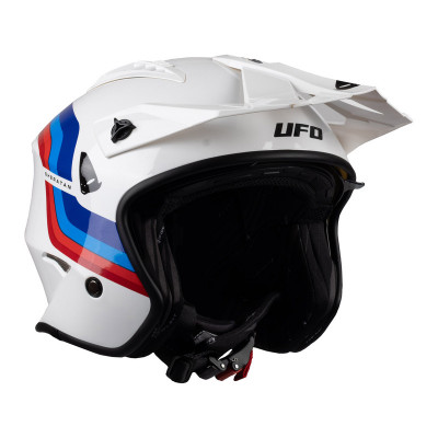 Casque UFO Sheratan - blanc/bleu/rouge