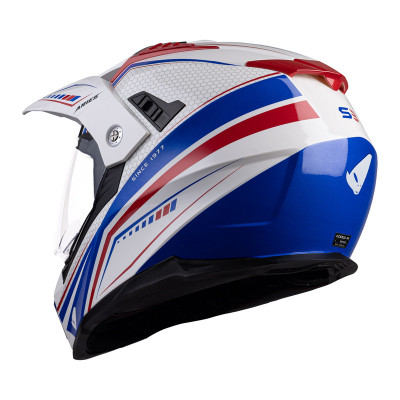 Casque UFO Aries - blanc/bleu/rouge