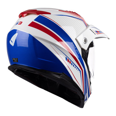 Casque UFO Aries - blanc/bleu/rouge