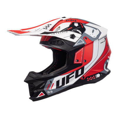 Casque UFO Intrepid - rouge/blanc