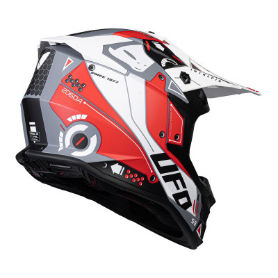 Casque UFO Intrepid - rouge/blanc