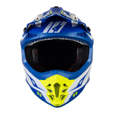 Casque UFO Intrepid - bleu/blanc/jaune fluo