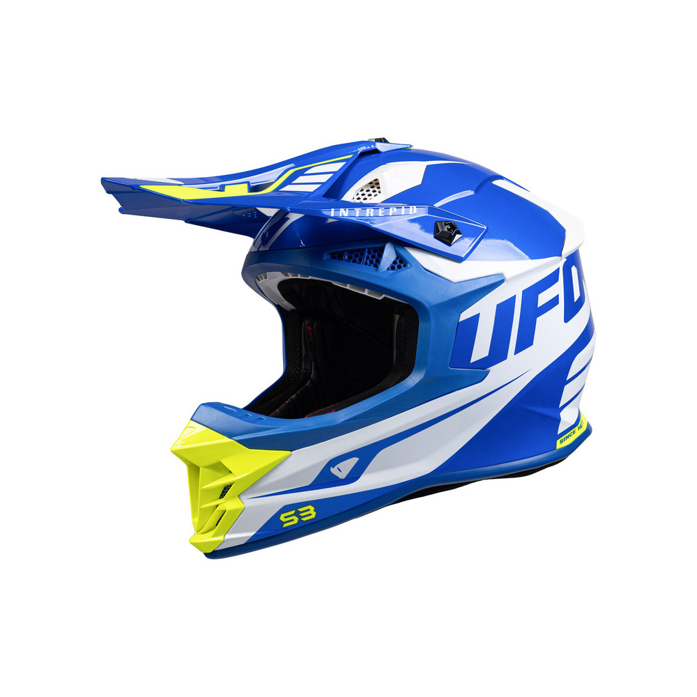 Casque UFO Intrepid - bleu/blanc/jaune fluo