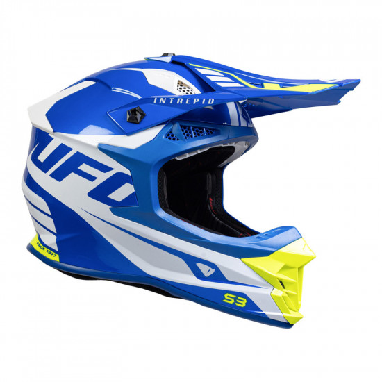 Casque UFO Intrepid - bleu/blanc/jaune fluo