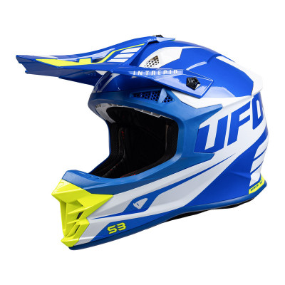 Casque UFO Intrepid - bleu/blanc/jaune fluo