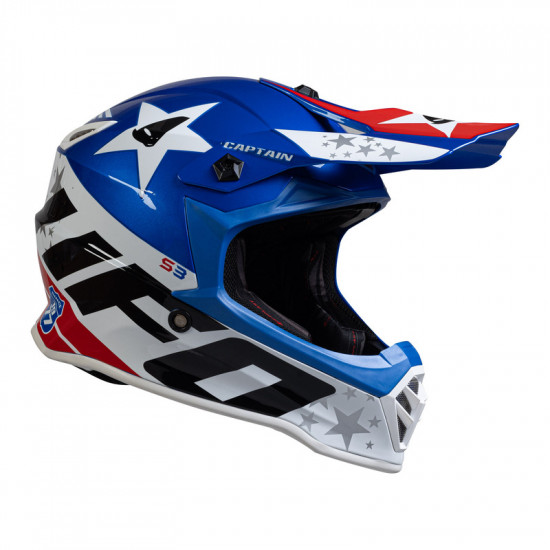 Casque UFO Captain Kid - bleu/blanc