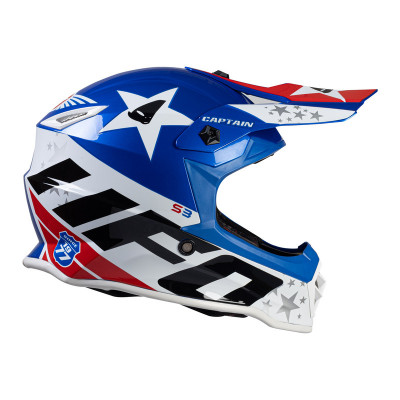 Casque UFO Captain Kid - bleu/blanc