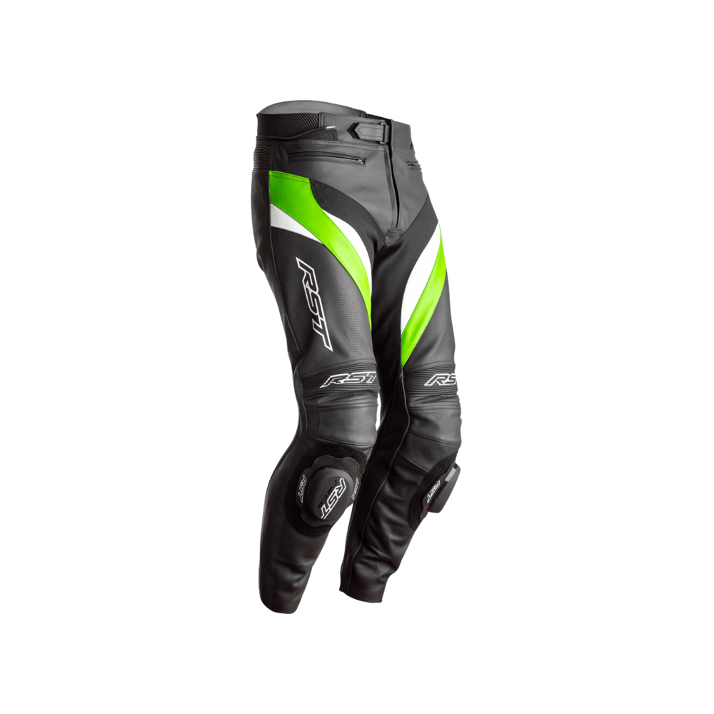 Pantalon RST Tractech Evo 4 CE cuir - noir/vert/blanc taille S